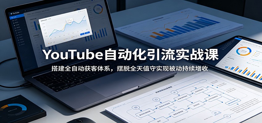 YouTube自动化引流实战课：搭建全自动获客体系，摆脱全天值守实现被动持续增收-墨痕微课