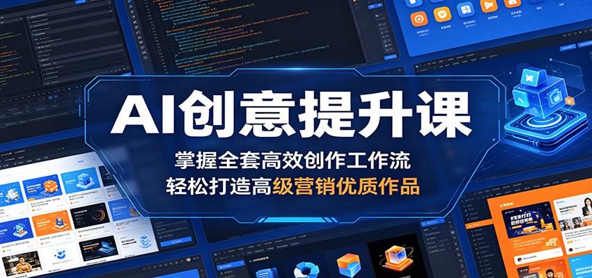 AI创意提升课:掌握全套高效创作工作流,轻松打造高级营销优质作品-墨痕微课