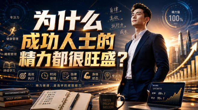 付费文章:为什么成功人士的精力都很旺盛?-墨痕微课