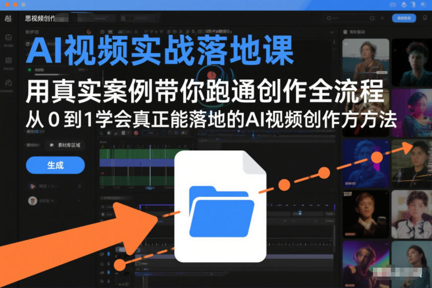 AI视频实战落地课，用真实案例带你跑通创作全流程，从0到1学会真正能落地的AI视频创作方法-墨痕微课