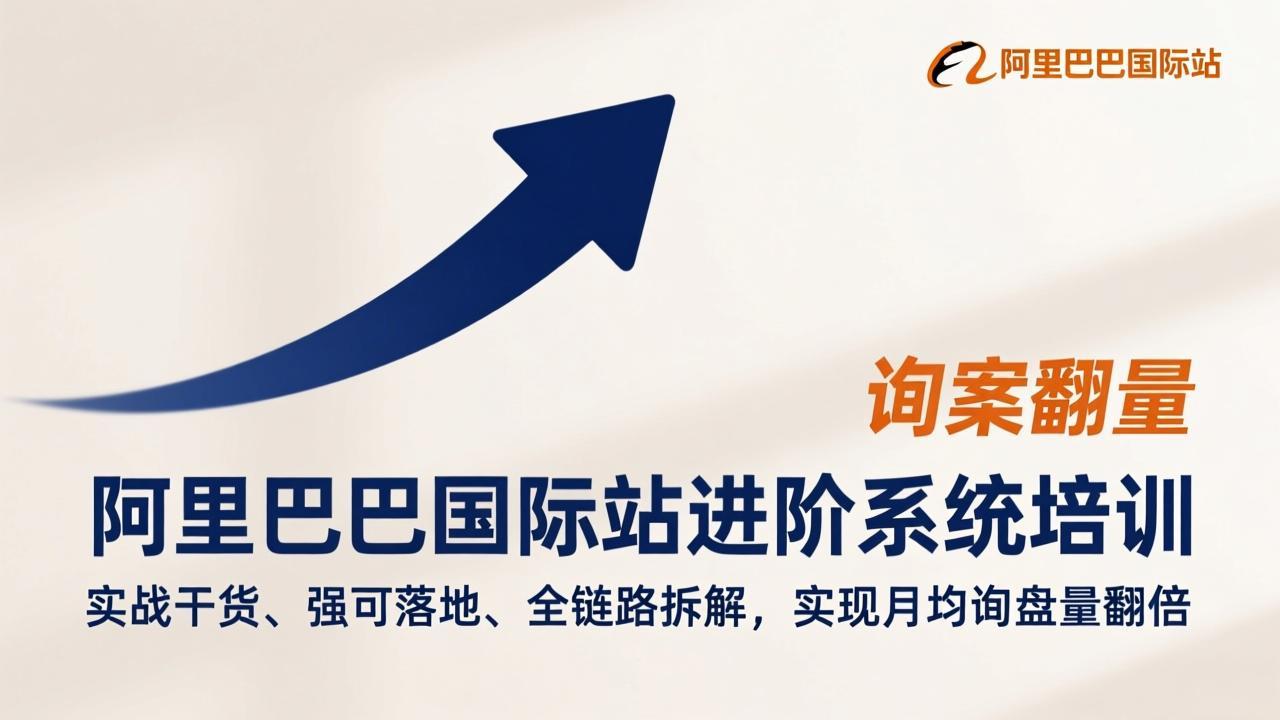 阿里巴巴国际站进阶系统培训，实战干货、强可落地、全链路拆解，实现月均询盘量翻倍-墨痕微课