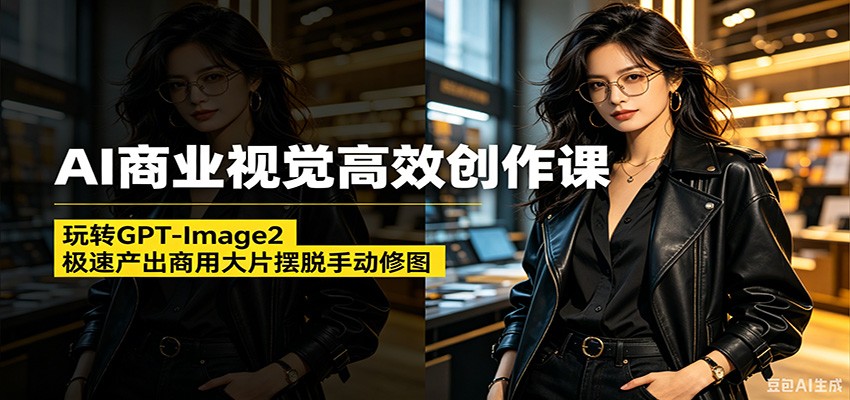 AI商业视觉高效创作课：玩转GPT-Image2，极速产出商用大片摆脱手动修图(更新)-墨痕微课