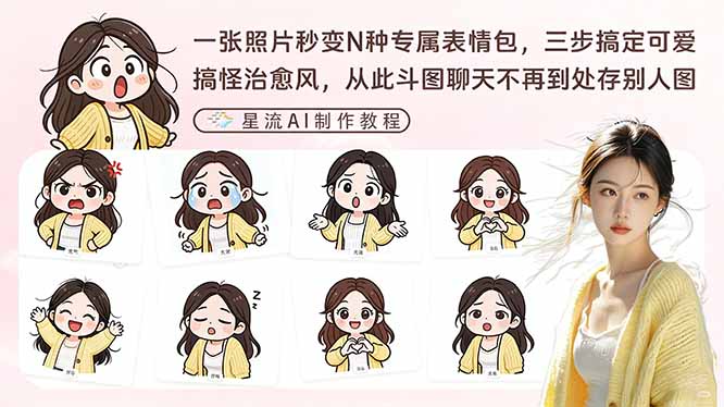 一张照片秒变N种专属表情包，三步搞定可爱搞怪治愈风，从此斗图聊天不再到处存别人图-墨痕微课