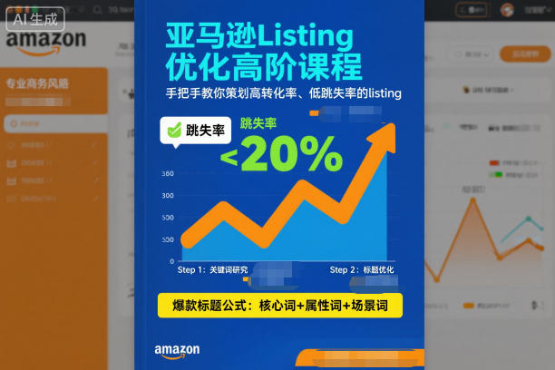 亚马逊Listing优化高阶课程,手把手教你策划高转化率、低跳失率的listing-墨痕微课