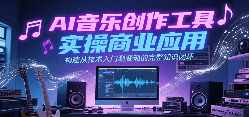 AI音乐创作工具实操商业应用,构建从技术入门到变现的完整知识闭环-墨痕微课