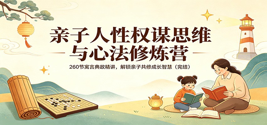 亲子人性权谋思维与心法修炼营：260节寓言典故精讲，解锁亲子共修成长智慧(完结)-墨痕微课