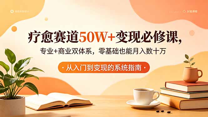 疗愈赛道50W+变现必修课,专业+商业双体系,零基础也能月入数十万-墨痕微课