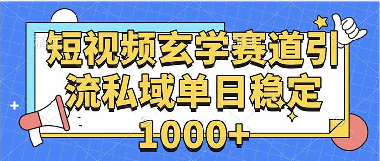玄学赛道引流私域变现单日稳定1000+教程-墨痕微课