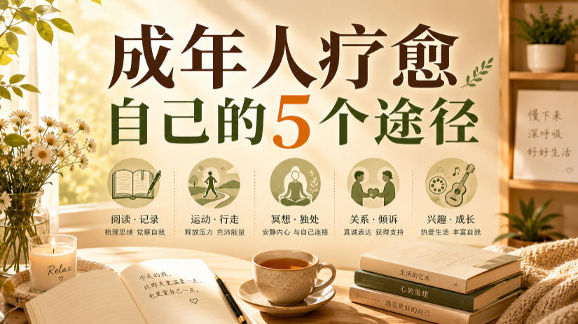 付费文章：成年人疗愈自己的5个途径-墨痕微课