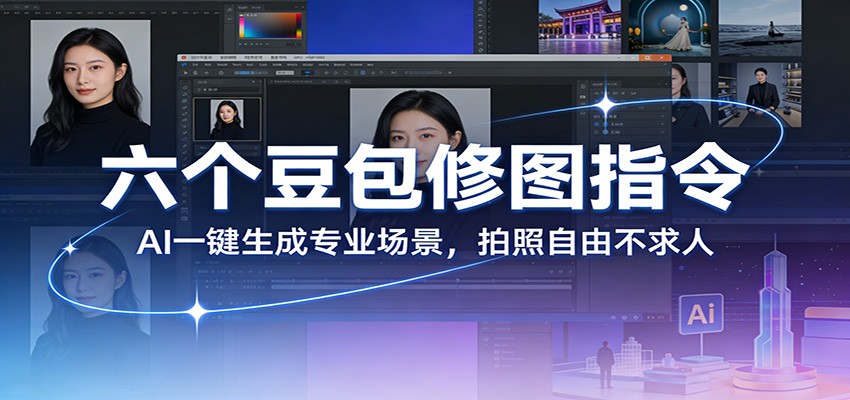 六个豆包修图指令：AI 一键生成专业场景，拍照自由不求人-墨痕微课