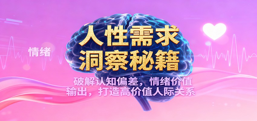 人性需求洞察秘籍,破解认知偏差,情绪价值输出,打造高价值人际关系-墨痕微课