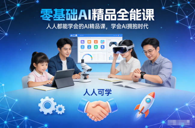零基础AI精品全能课,人人都能学会的AI精品课,学会AI拥抱时代-墨痕微课