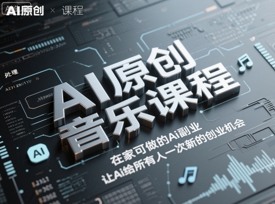 AI原创音乐课程,在家可做的Ai副业,让Ai给所有人一次新的创业机会-墨痕微课