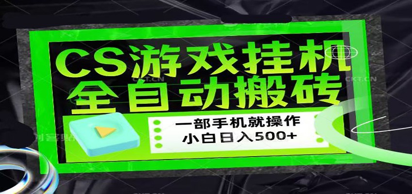 CSGO游戏挂机捡漏搬砖，超稳定的项目，带领1000+小白实现日入500+-墨痕微课