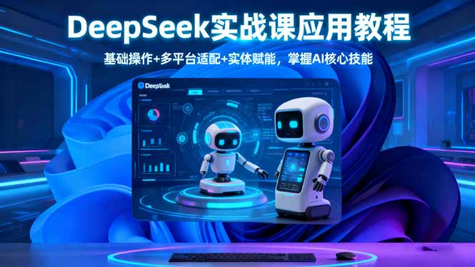 DeepSeek实战课应用教程、基础操作+多平台适配+实体赋能,掌握AI核心技能-墨痕微课