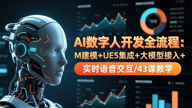 AI数字人开发全流程：M建模+UE5集成+大模型接入+实时语音交互/43课教学-墨痕微课