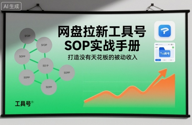 网盘拉新工具号SOP实战手册,打造没有天花板的被动收入-墨痕微课