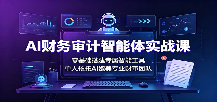 AI财务审计智能体实战课：零基础搭建专属智能工具，单人依托AI媲美专业财审团队-墨痕微课