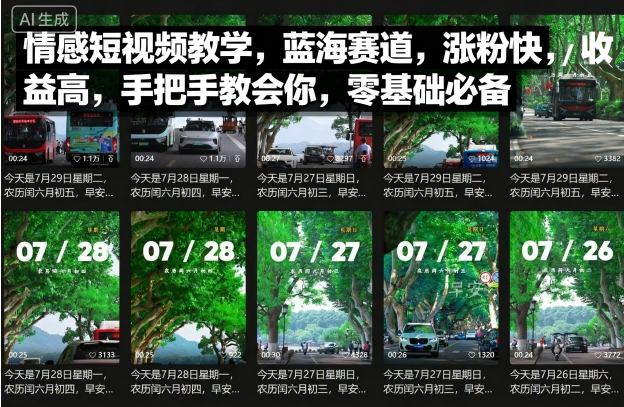 情感短视频教学,蓝海赛道,涨粉快,收益高,手把手教会你,零基础必备-墨痕微课