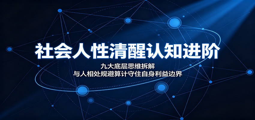 社会人性清醒认知进阶：九大底层思维拆解，与人相处规避算计守住自身利益边界-墨痕微课