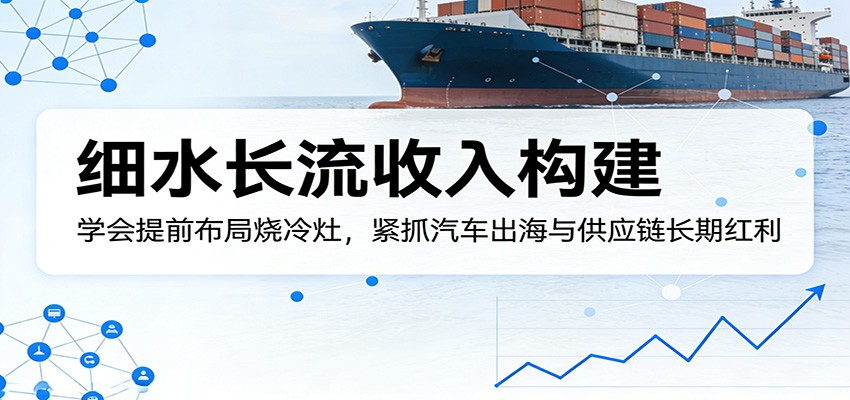 付费文章:细水长流收入构建,学会提前布局烧冷灶,紧抓汽车出海与供应链长期红利-墨痕微课