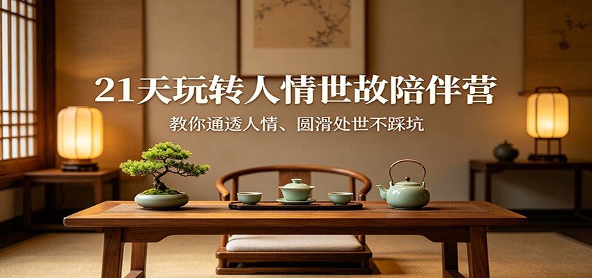 21天玩转人情世故陪伴营：教你通透人情、圆滑处世不踩坑-墨痕微课