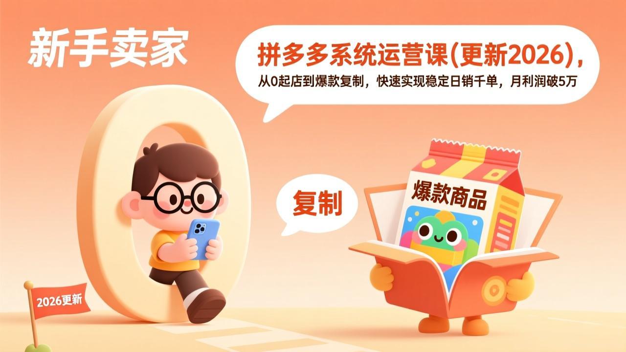 拼多多系统运营课(更新2026-墨痕微课