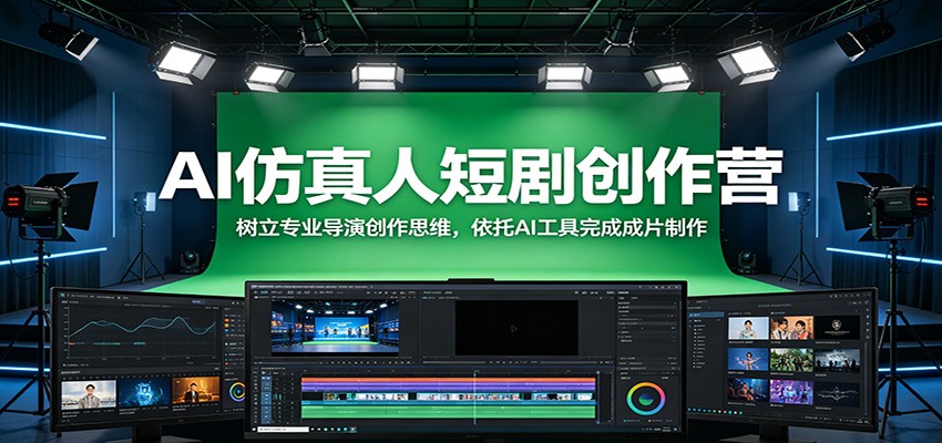 AI仿真人短剧创作营:树立专业导演创作思维,依托AI工具完成成片制作-墨痕微课