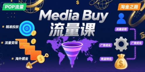 Media Buy之POP流量课,带你开启海外Media Buy淘金之路-墨痕微课