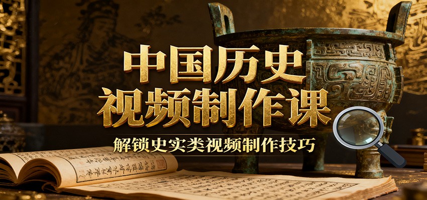 中国历史视频制作课：疆域地图集+参考文案+练习素材，解锁史实类视频制作技巧-墨痕微课