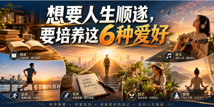 公众号付费文章：想要人生顺遂，要培养这6种爱好-墨痕微课
