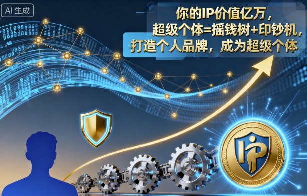 你的IP价值亿万,超级个体=摇钱树+印钞机,打造个人品牌,成为超级个体-墨痕微课