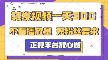 转发视频一天3张+，正规平台放心做，不看播放量，不看粉丝量，一个任务几分钟完成【揭秘】-墨痕微课
