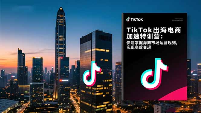 TikTok出海电商加速特训营：快速掌握海外市场运营规则，实现高效变现-墨痕微课