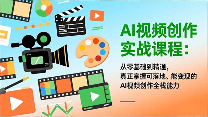 AI视频创作实战课程：从零基础到精通，真正掌握可落地、能变现的AI视频创作全栈能力-墨痕微课