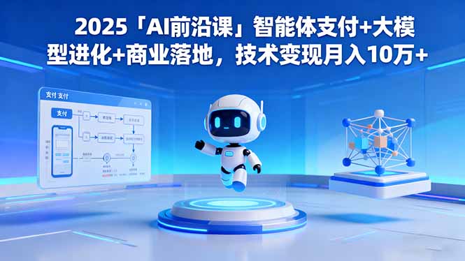 2025「AI前沿课」智能体支付+大模型进化+商业落地,技术变现月入10万+-墨痕微课