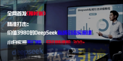 精准打击:价值3980的DeepSeek私域引流实操课,小白实操无门槛,日引精准粉300+-墨痕微课