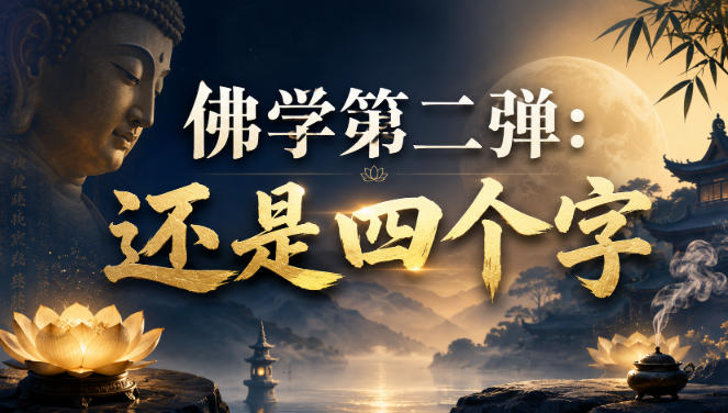 付费文章:佛学第二弹:还是四个字-墨痕微课