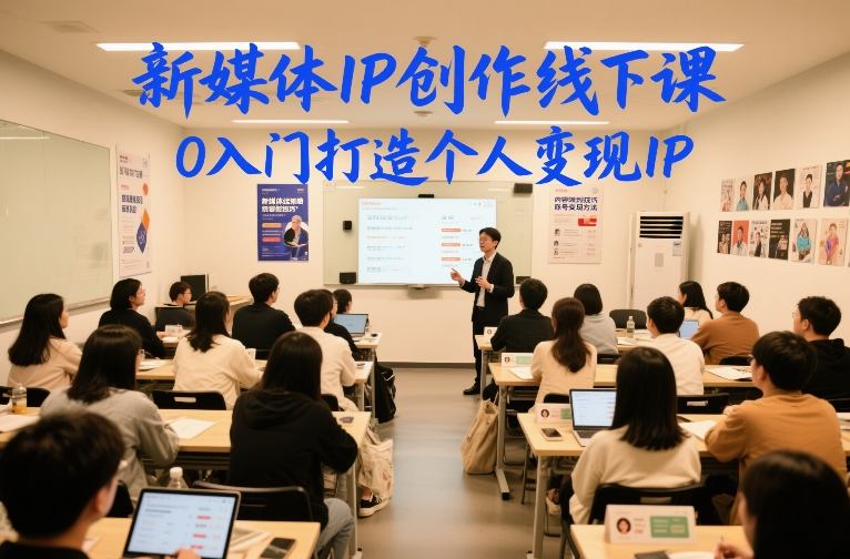 新媒体IP创作线下课，0入门打造个人变现IP-墨痕微课