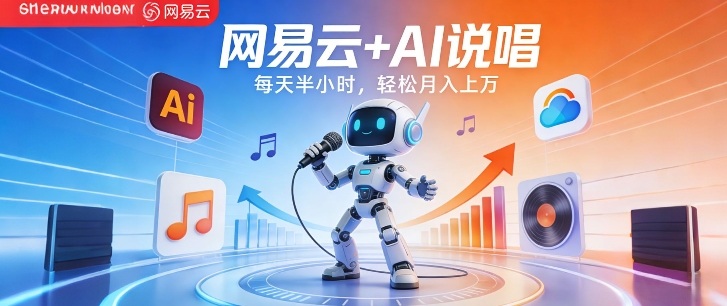 网易云+AI说唱，每天半小时，AI内容创作+流量变现，轻松月入1W-墨痕微课