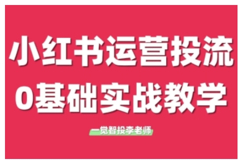 小红书运营投流，小红书广告投放从0到1的实战课，学完即可开始投放(更新26年)-墨痕微课