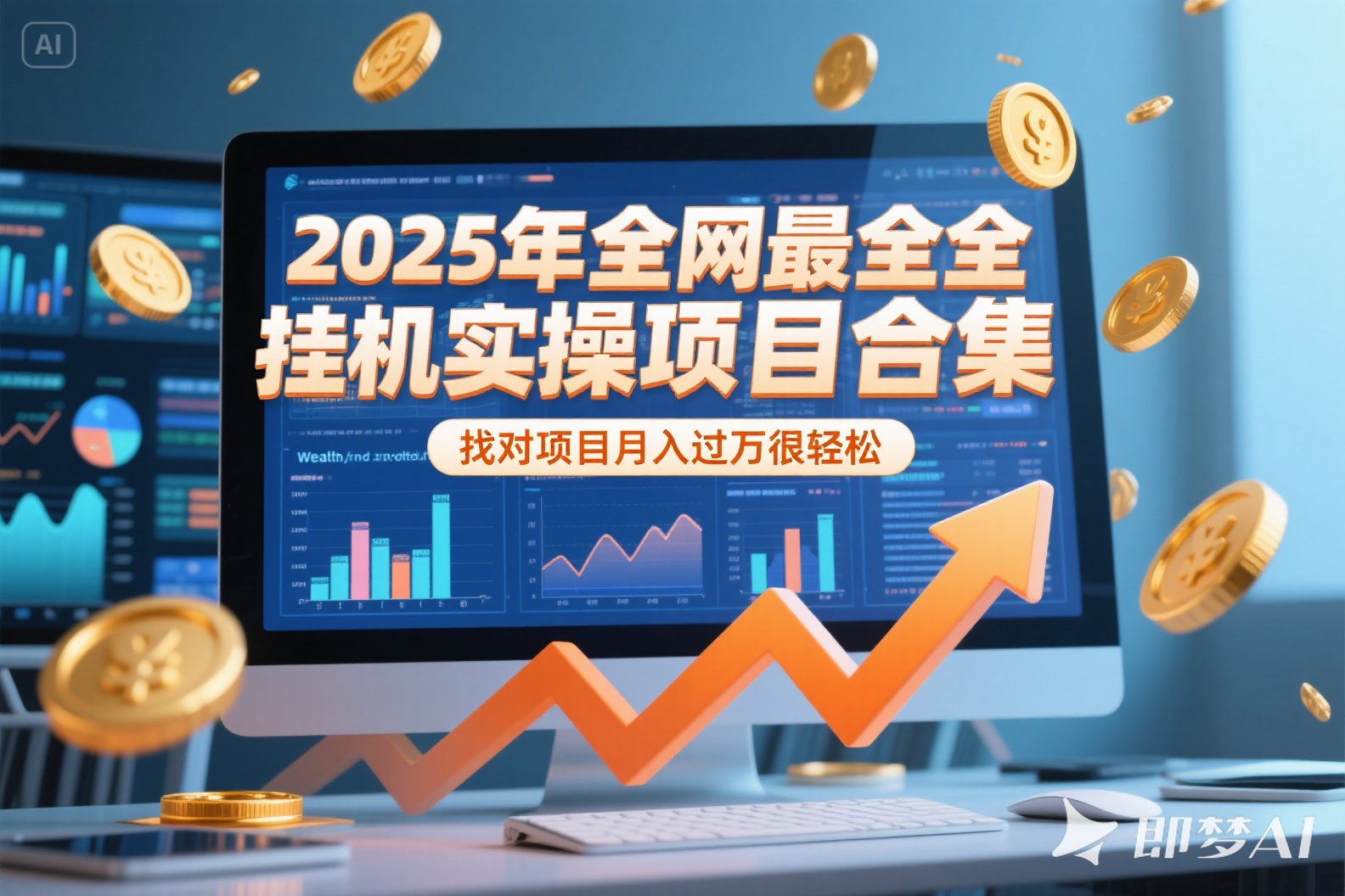 2025年挂机实操项目实操演练，挂机类型，AI直播类型，轻资产创业类型…-墨痕微课