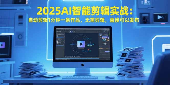 2025AI智能剪辑实战：自动剪辑1分钟一条作品，无需剪辑，直接可以发布-墨痕微课