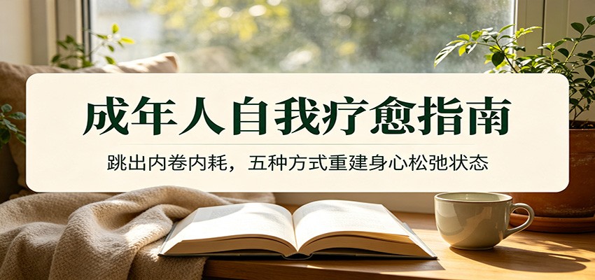 成年人自我疗愈指南:跳出内卷内耗,五种方式重建身心松弛状态-墨痕微课