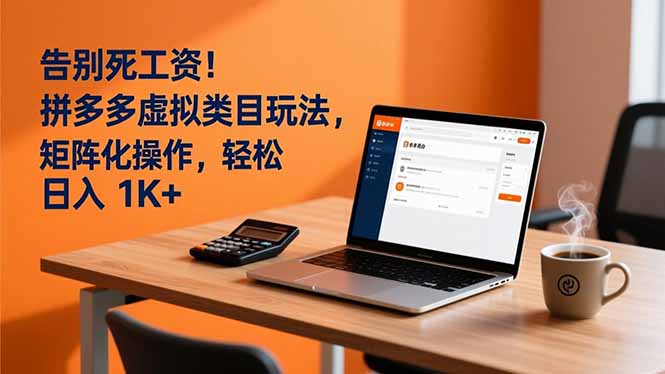 告别死工资!拼多多虚拟类目玩法,矩阵化操作,轻松日入 1K+-墨痕微课