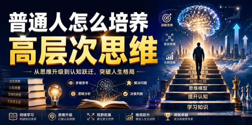公众号付费文章：普通人怎么培养高层次思维-墨痕微课