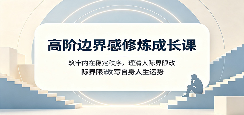 高阶边界感修炼成长课:筑牢内在稳定秩序,理清人际界限改写自身人生运势-墨痕微课
