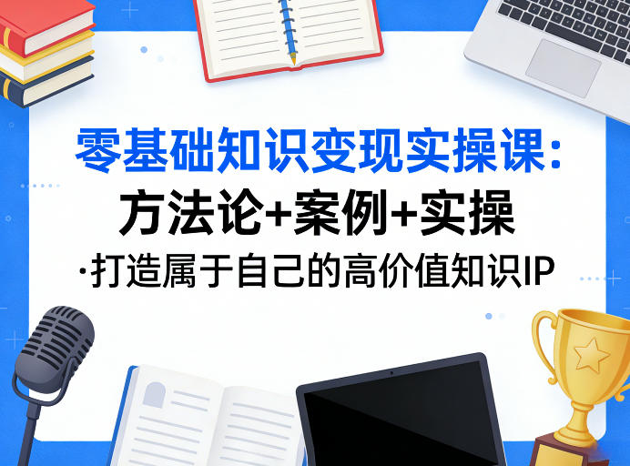 零基础知识变现实操课，方法论+案例+实操，打造属于自己的高价值知识IP-墨痕微课