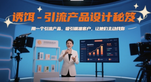 诱饵-引流产品设计秘笈,用一个引流产品,吸引精准客户,让他们主动找你-墨痕微课