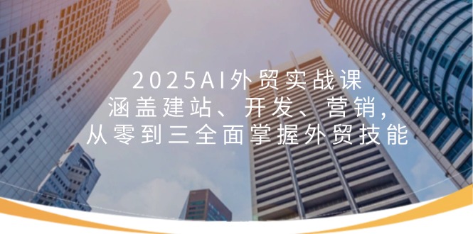 2025AI外贸实战课:涵盖建站、开发、营销, 从零到三全面掌握外贸技能-墨痕微课